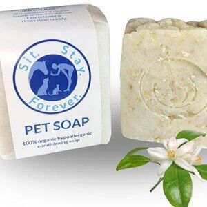 Sit Stay Forever. Vegan Organic Pet Soap/Bar Shampoo Big 7 oz bar